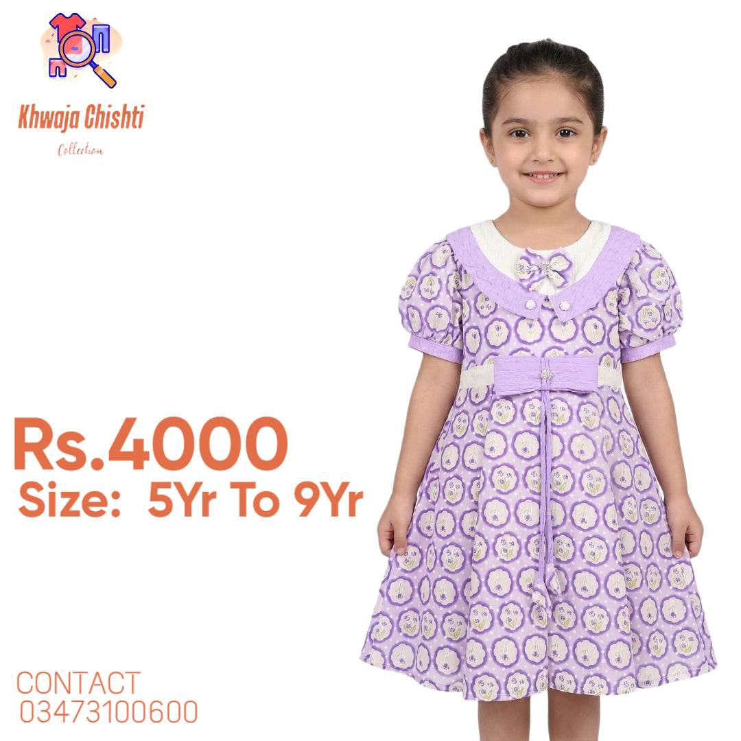 💜 Lavender Floral Princess Frock 💜 5yr to 9yr