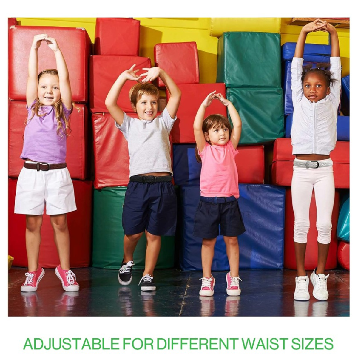 Premium Kids Braided Elastic Belt | Stretchable Woven School Belt for Boys & Girls