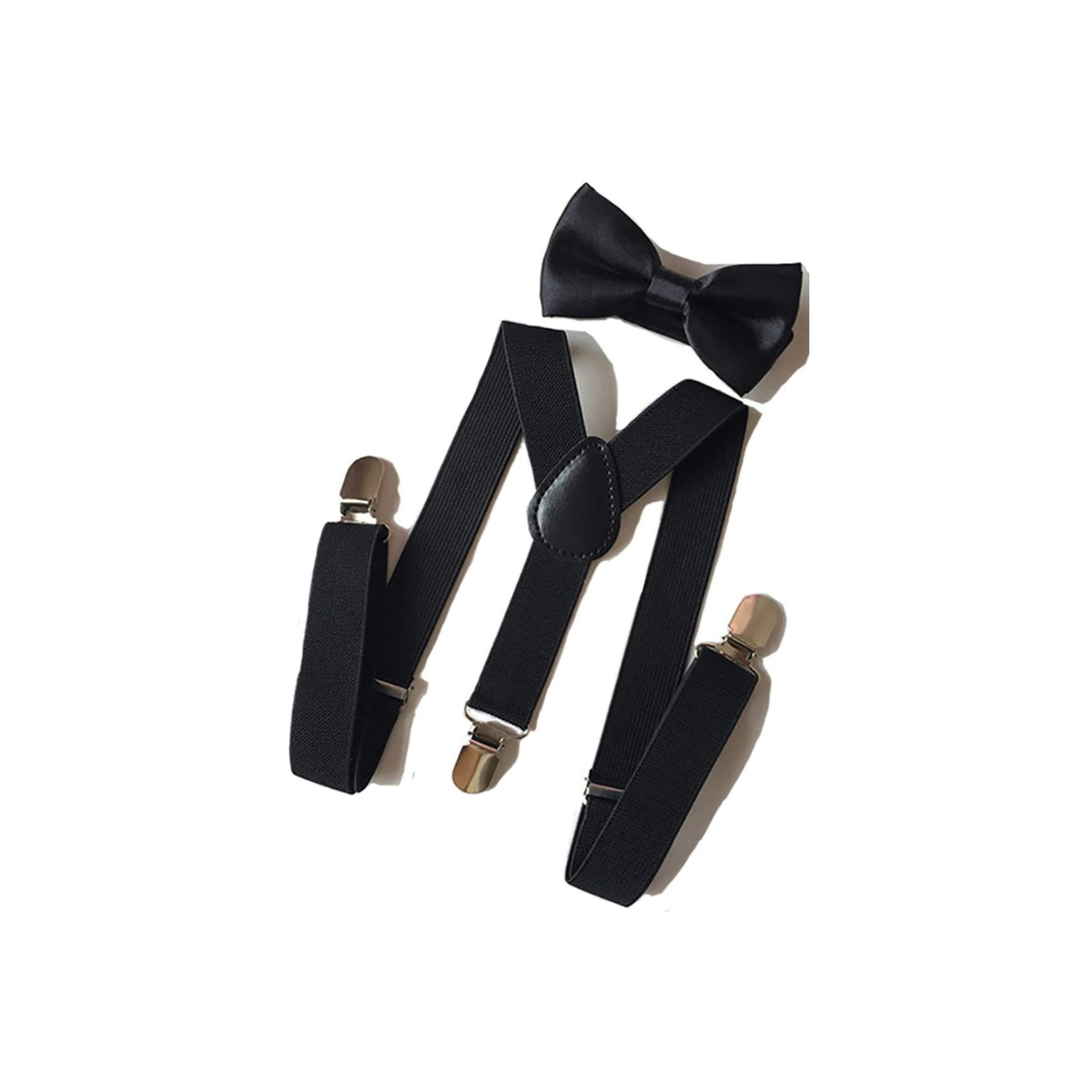 Kids Boys Suspender & Bow Tie Set | Adjustable Elastic Braces | Birthday Wedding Party Formal Wear | Baby Boy Accessories | Age 1 to 10 Year