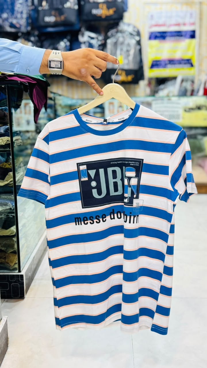 Boys’ Casual Striped Graphic T-Shirt 7yr to 15yr